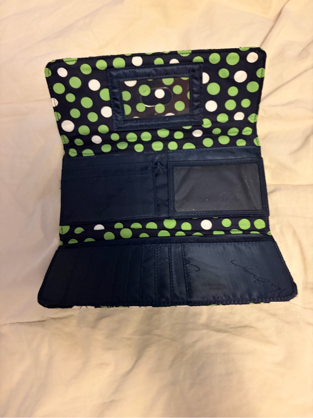 Vera Bradley Lucky You Large Trifold Wallet - Picture 3 of 4